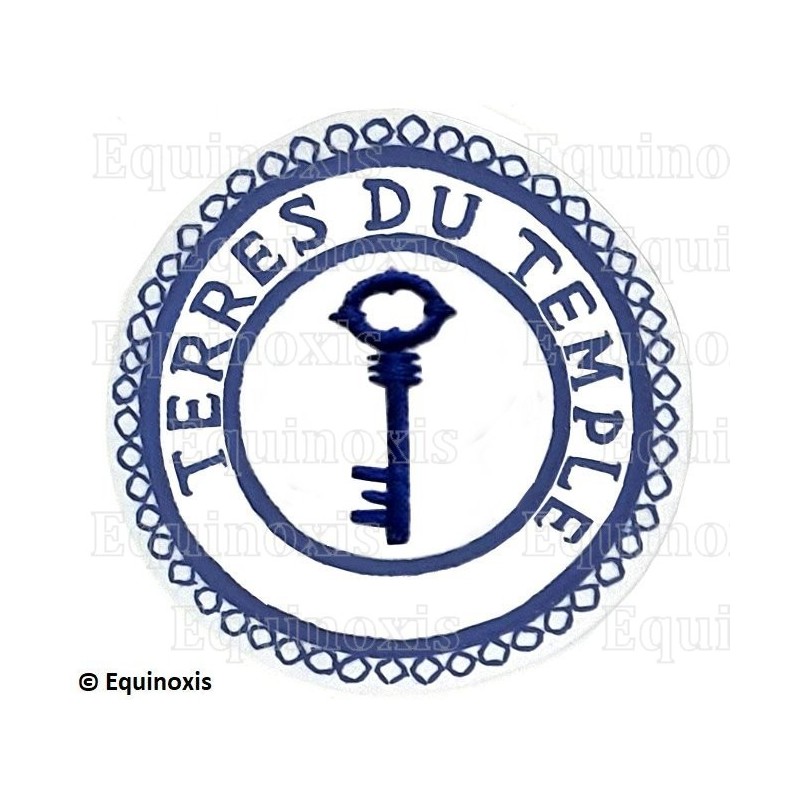 Badge / Macaron GLNF – Petite tenue provinciale – Grand Trésorier – Terres du Temple – Brodé main